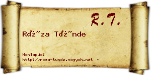 Róza Tünde névjegykártya
