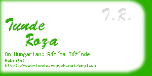 tunde roza business card